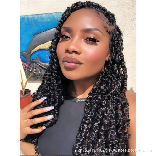 Japanese Kaneka fiber kinky passion water wave braid, passion spring kinky curly hair for crochet braids